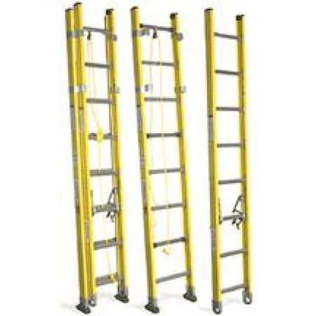 Bauer Ladder Fiberglass Extension Ladder, 375 lb Load Capacity 31416